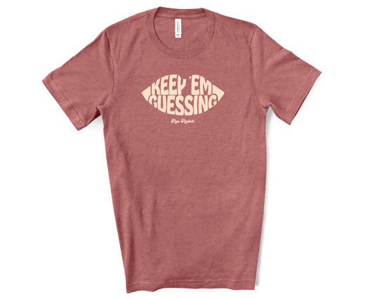 Keep 'Em Guessing Lips Design T-Shirt